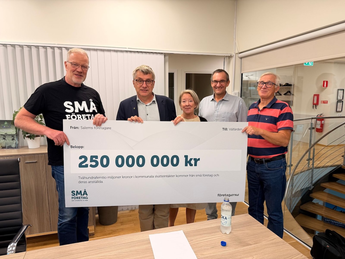 Småföretagen bidrar med 250 miljoner till Salem