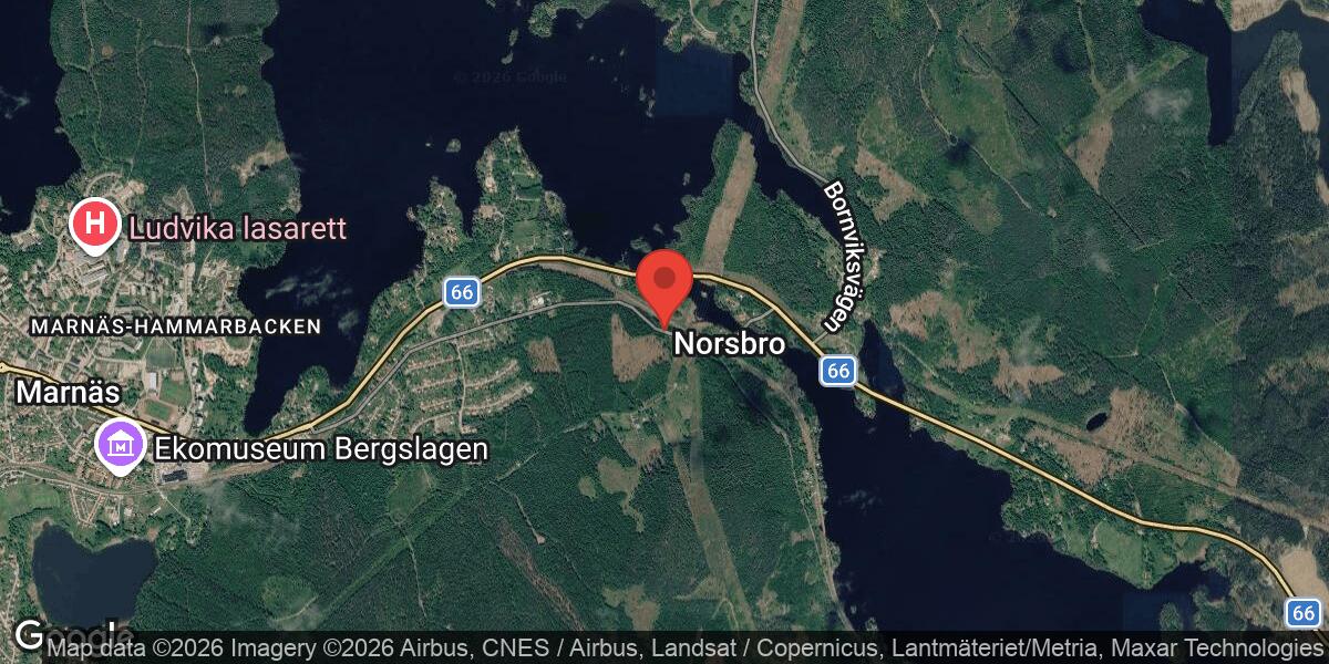 Nedfallet träd blockerade väg 615 vid Norsbro