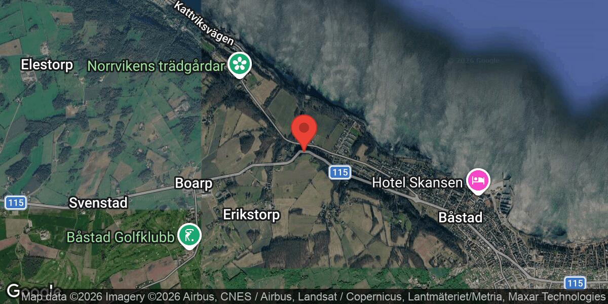 Singelolycka stänger väg 115 mellan Boarp och Båstad