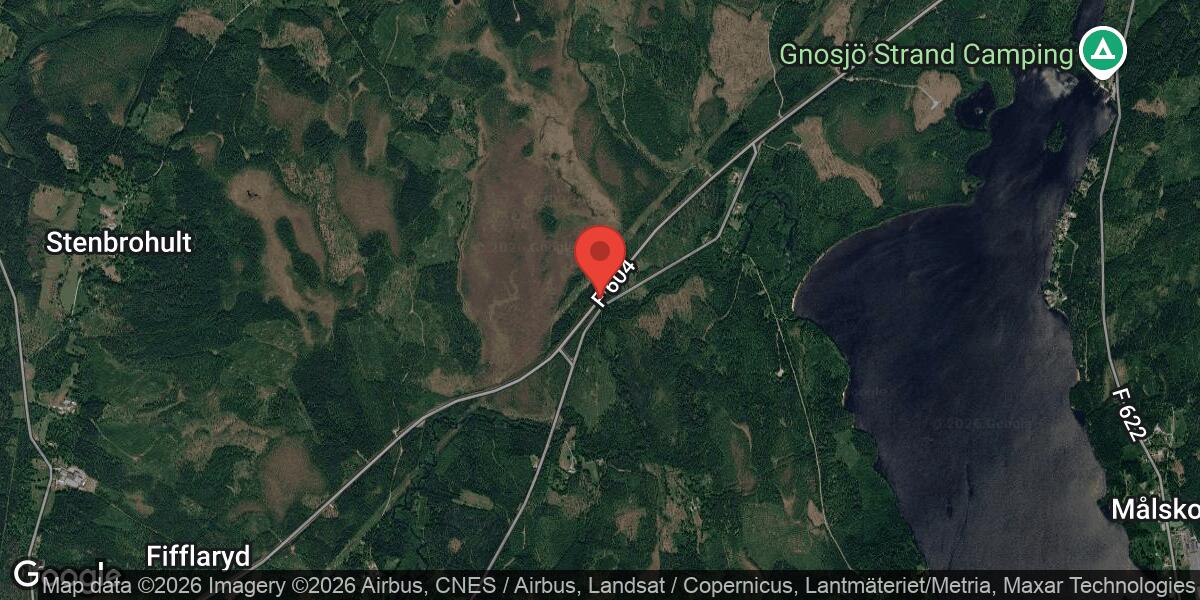 Singelolycka på väg 604 mellan Anderstorp och Gnosjö påverkar trafiken