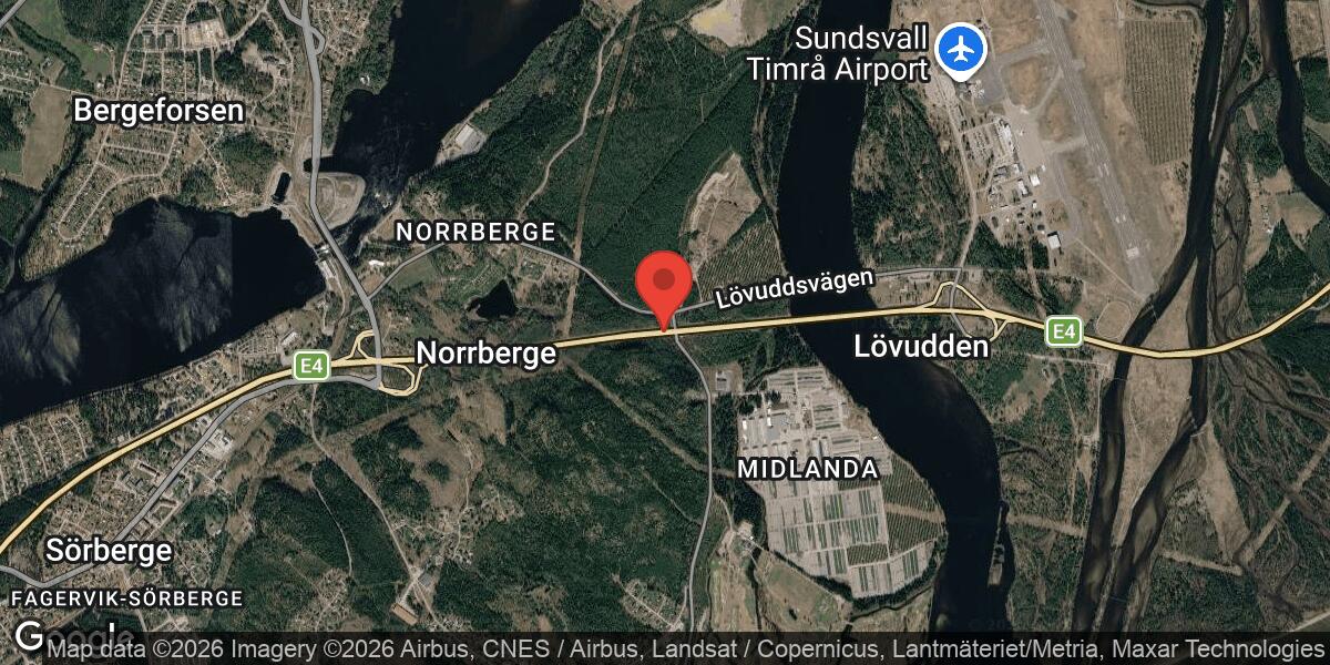 Bärgning av personbil på E4 mellan Midlanda och Sörberge avslutad