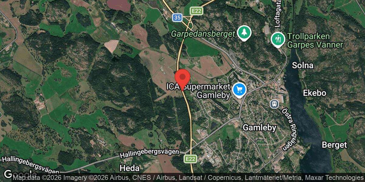 Vägarbete stänger E22 mellan Gamleby C och Gamleby N under natten
