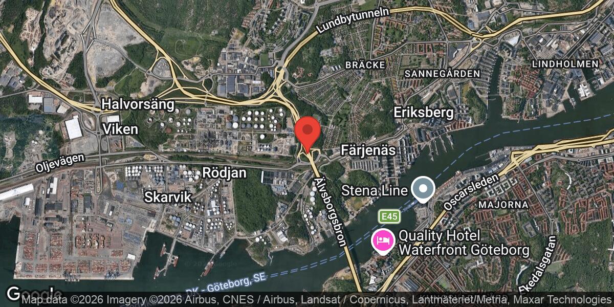 Sprängningsarbete påverkar E6.20 mellan Bräckemotet och Älvsborgsbron