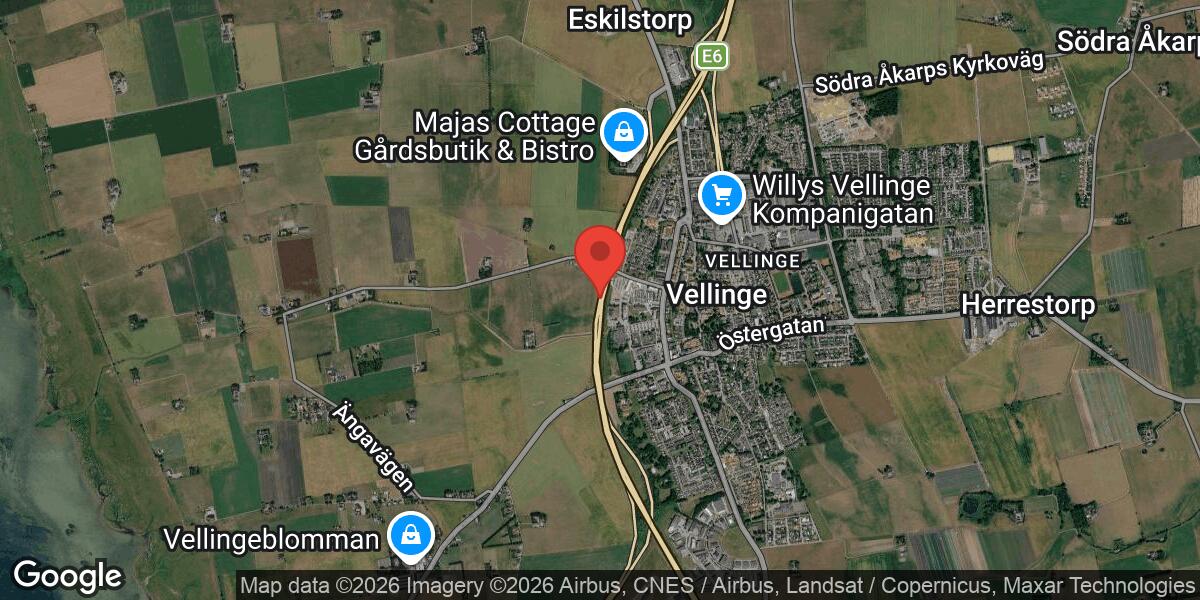 Oljeutsläpp på E6 vid Vellinge påverkar trafiken mot Trelleborg