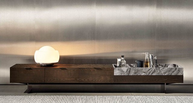 Minotti Superblocks Dressoir met Orobico marmeren inleg