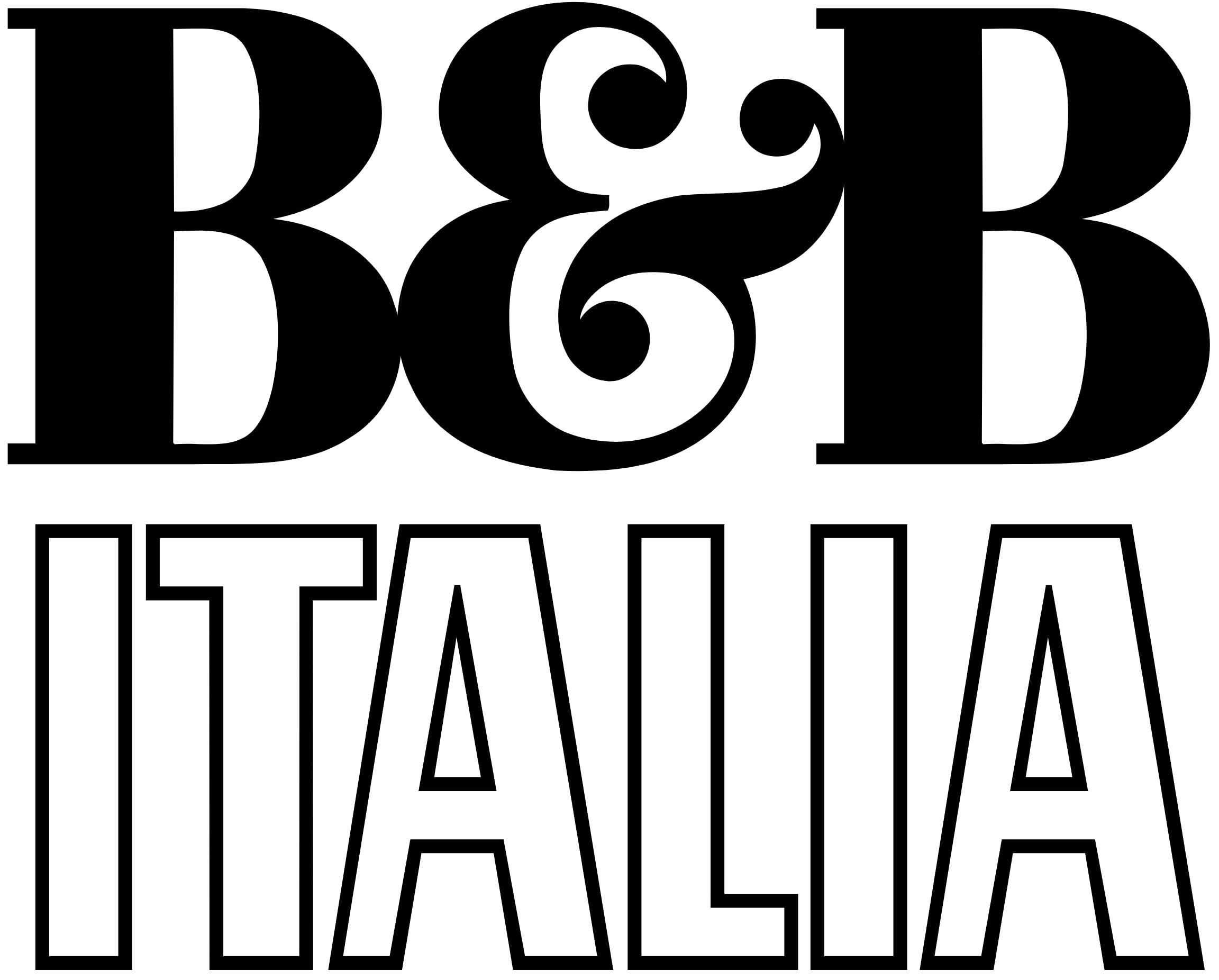 B&B Italia logo zwart wit 