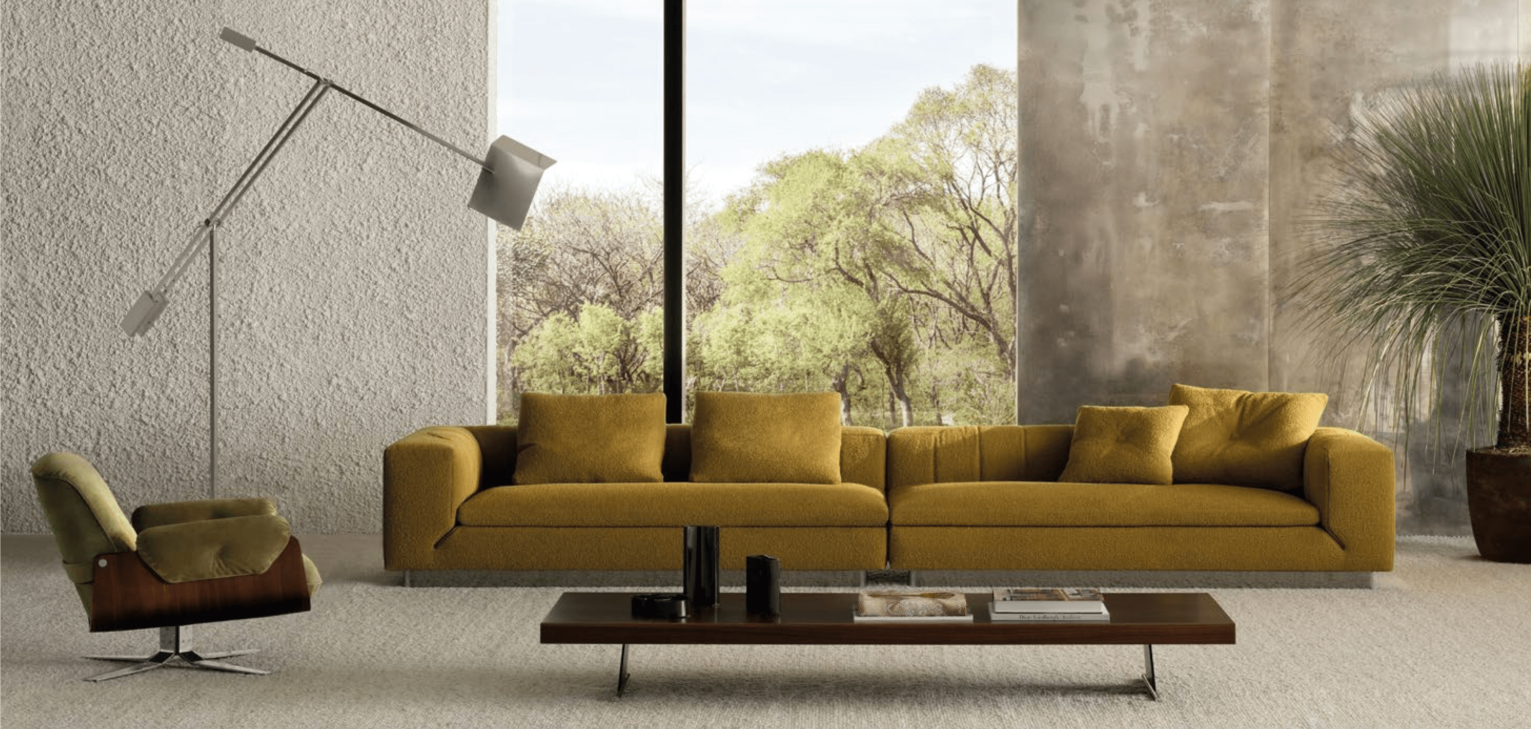 Minotti Riley bank • Novalis.O • Experience elegance in luxury and light