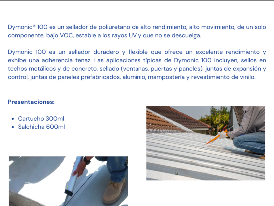 Sellador de Poliuretano DYMONIC 100