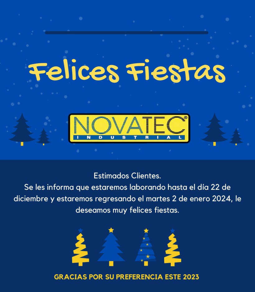 Queridos visitantes, nos gustaría informarles que nuestra empresa estará cerrada por las festividades de fin de año. 