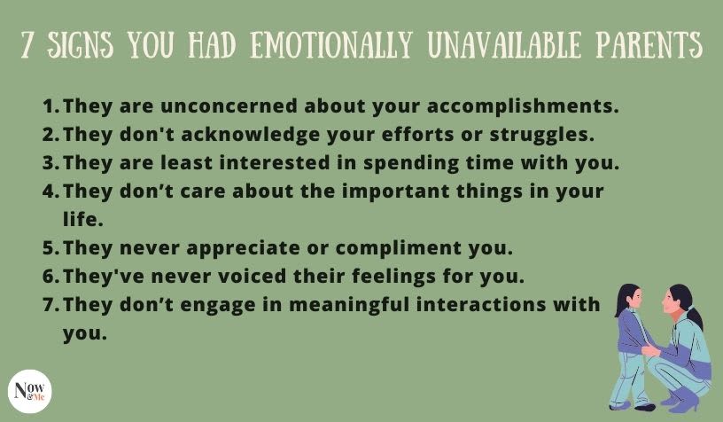 7 Signs Your Parents Were Emotionally Unavailable