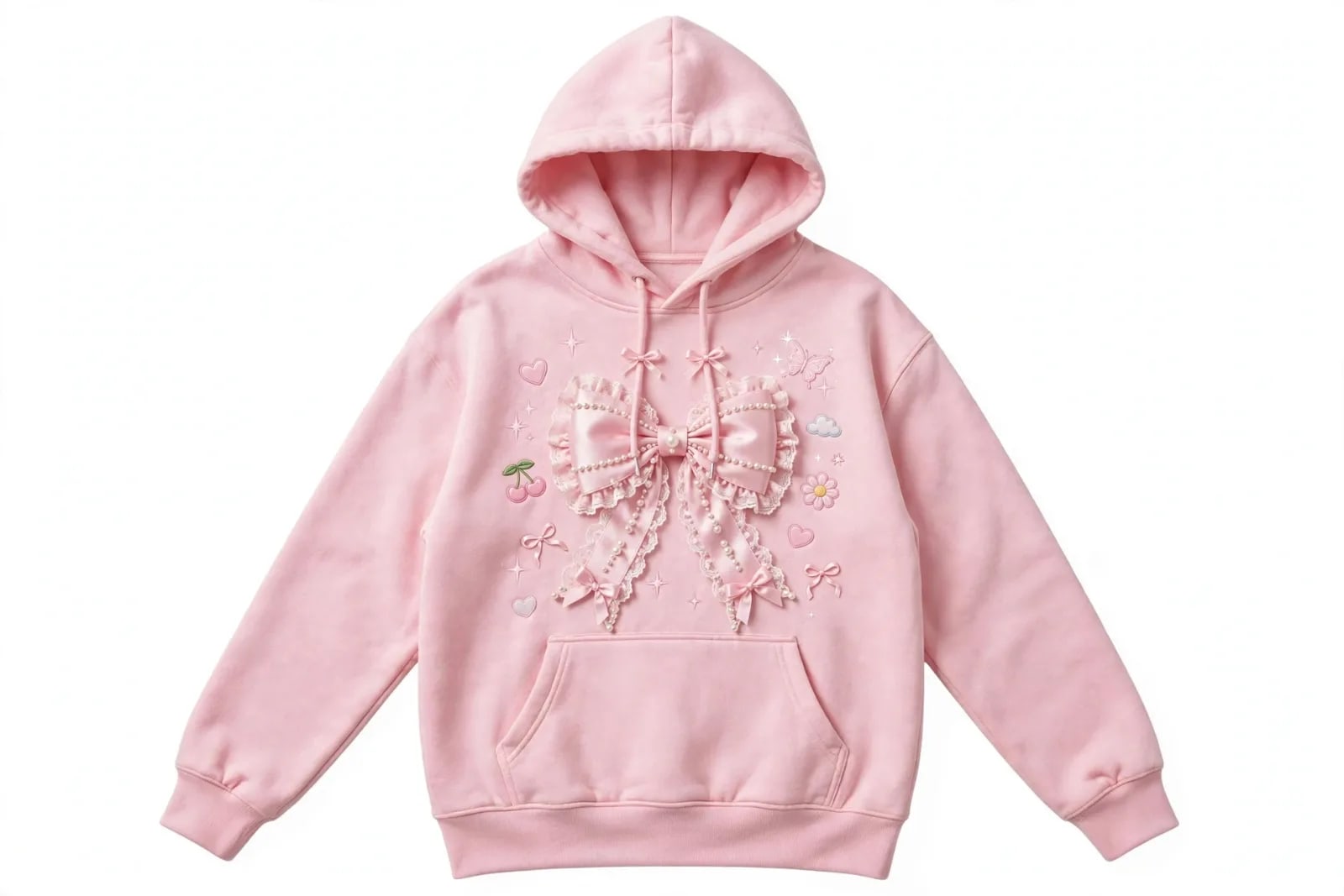 Pink Pearl Coquette Bow PNG Coquette Aesthetic Bow T Shirt Design (preview 4 of 4)