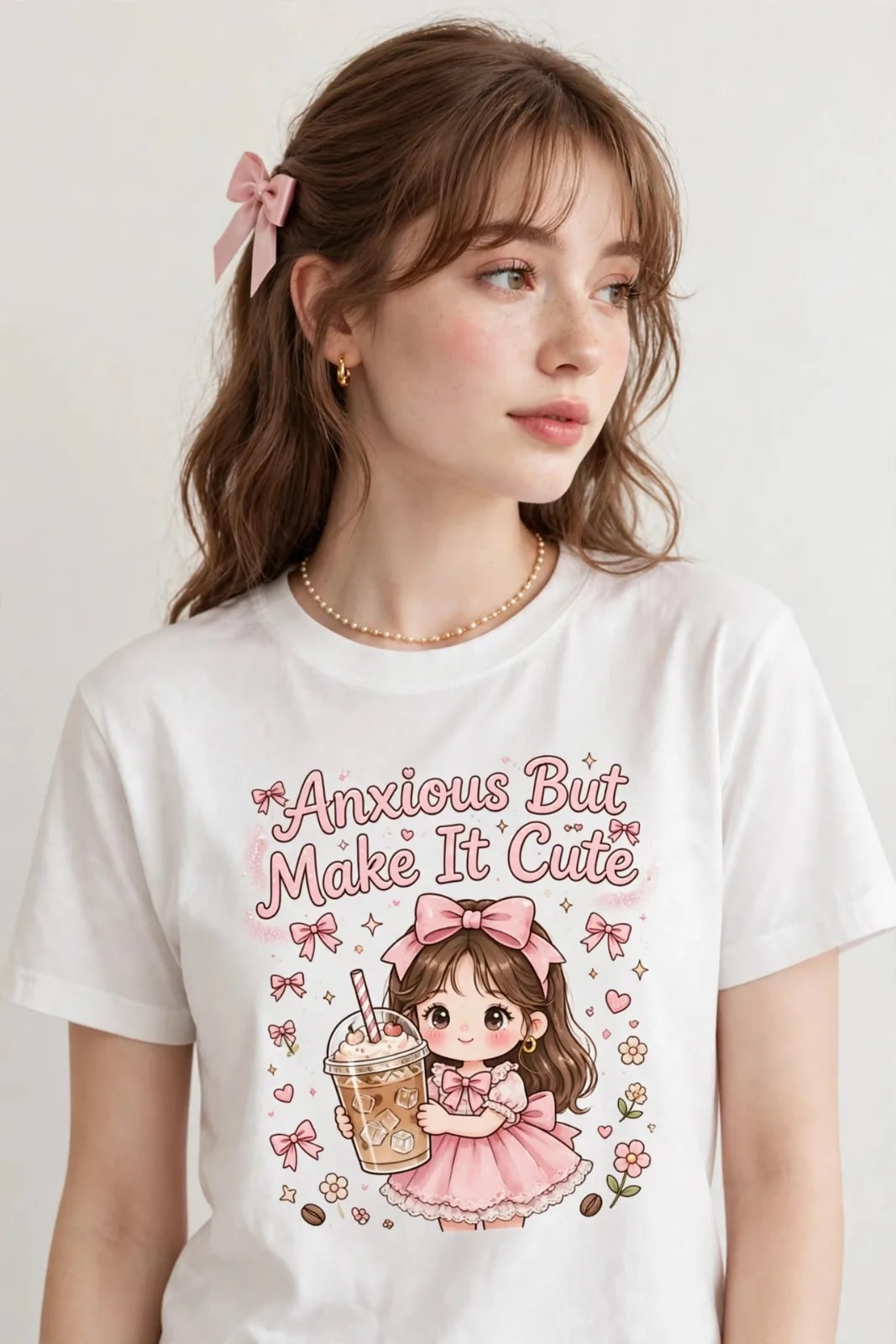 Anxious But Make It Cute PNG Coquette Bow Girl Iced Coffee (preview 5 of 5)