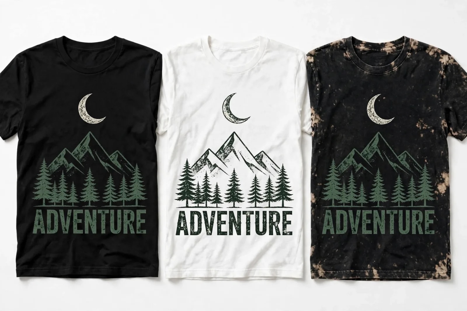 Adventure Mountain PNG, Outdoor Camping Shirt Design, Forest Moon (preview 2 of 4)