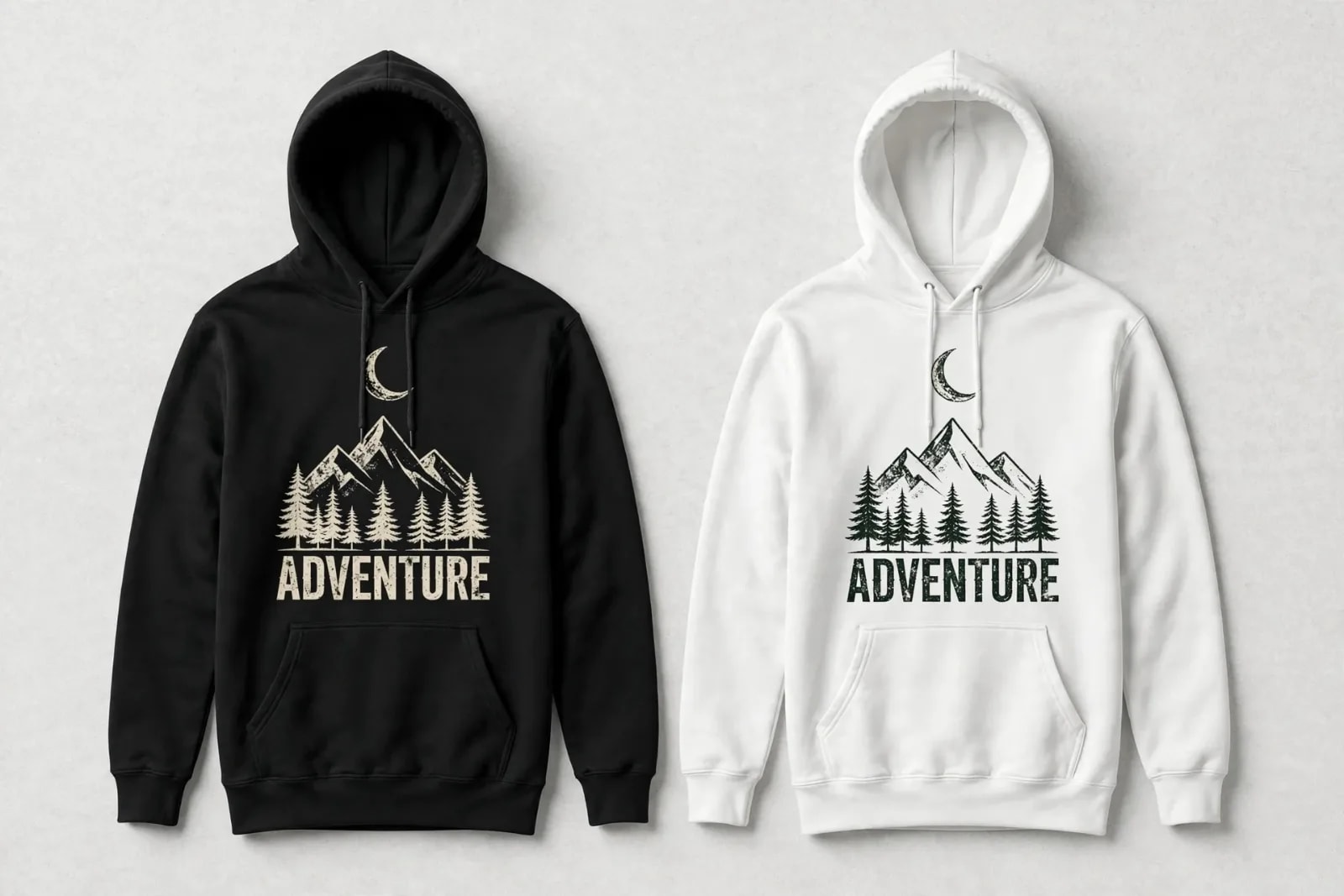 Adventure Mountain PNG, Outdoor Camping Shirt Design, Forest Moon (preview 4 of 4)
