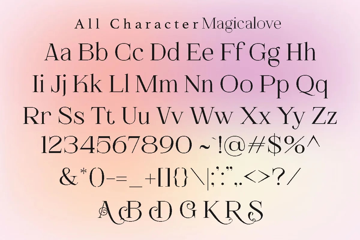 Magicalove | Romantic Serif Font (preview 3 of 6)
