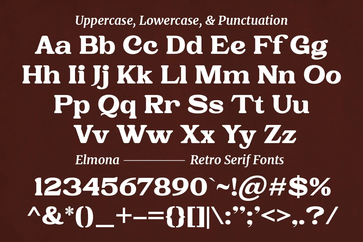 Elmona | Retro Serif Font (preview 4 of 6)