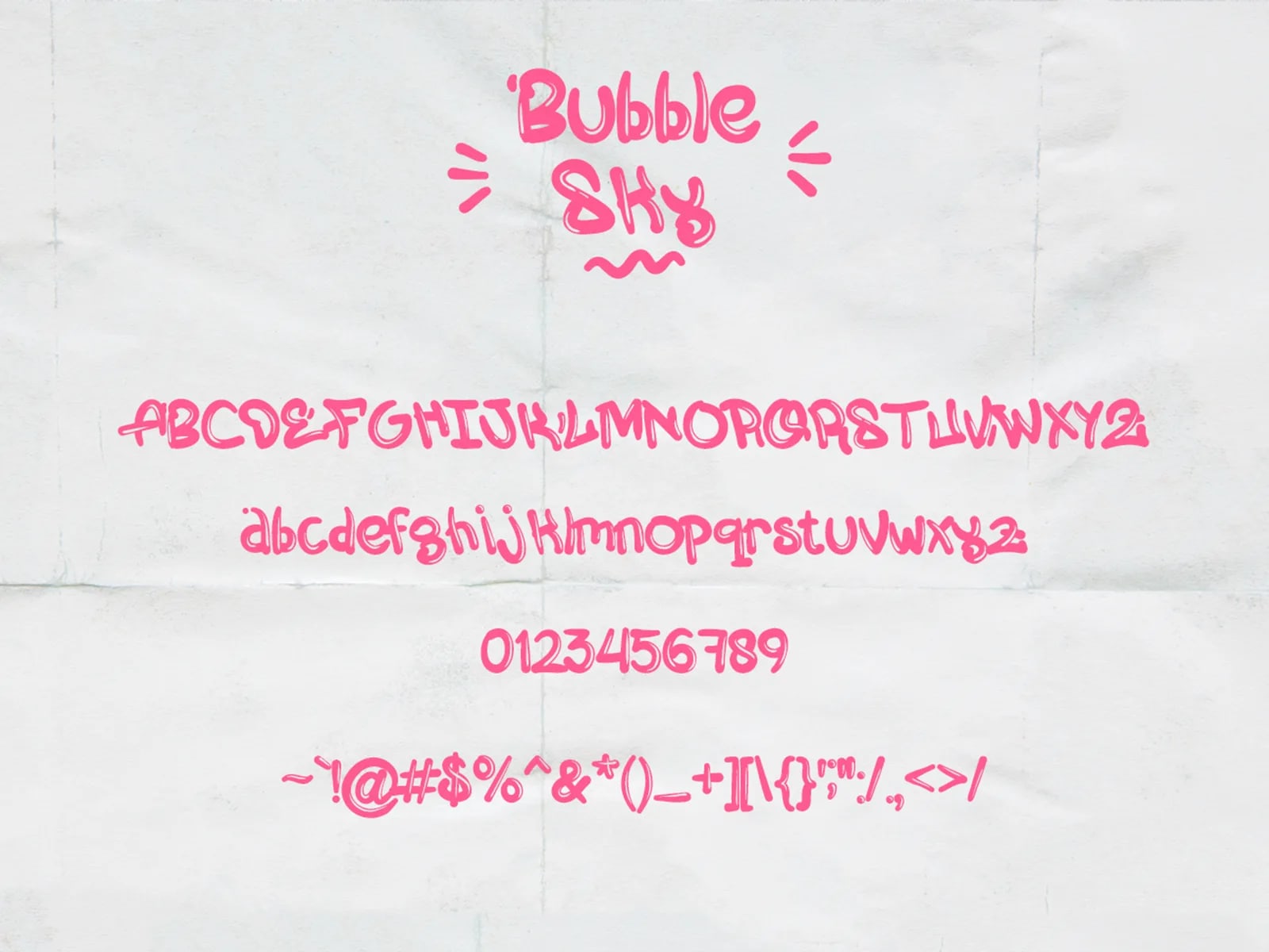 BubbleSky - Cutest Graffiti Font (preview 3 of 5)