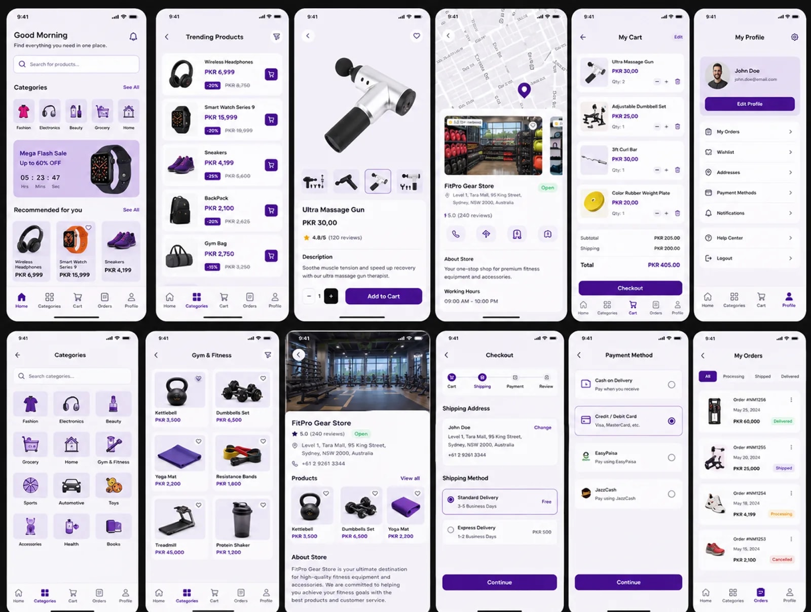 NovaMart – Premium E-Commerce Mobile App UI Kit (preview 4 of 6)