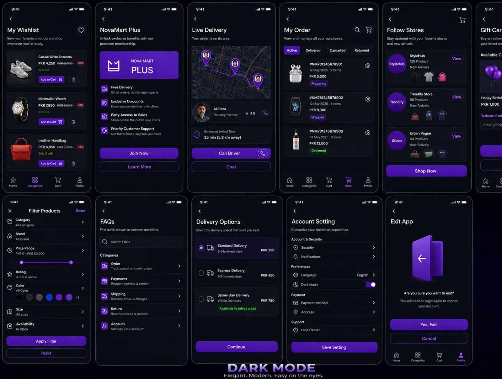 NovaMart – Premium E-Commerce Mobile App UI Kit (preview 3 of 6)