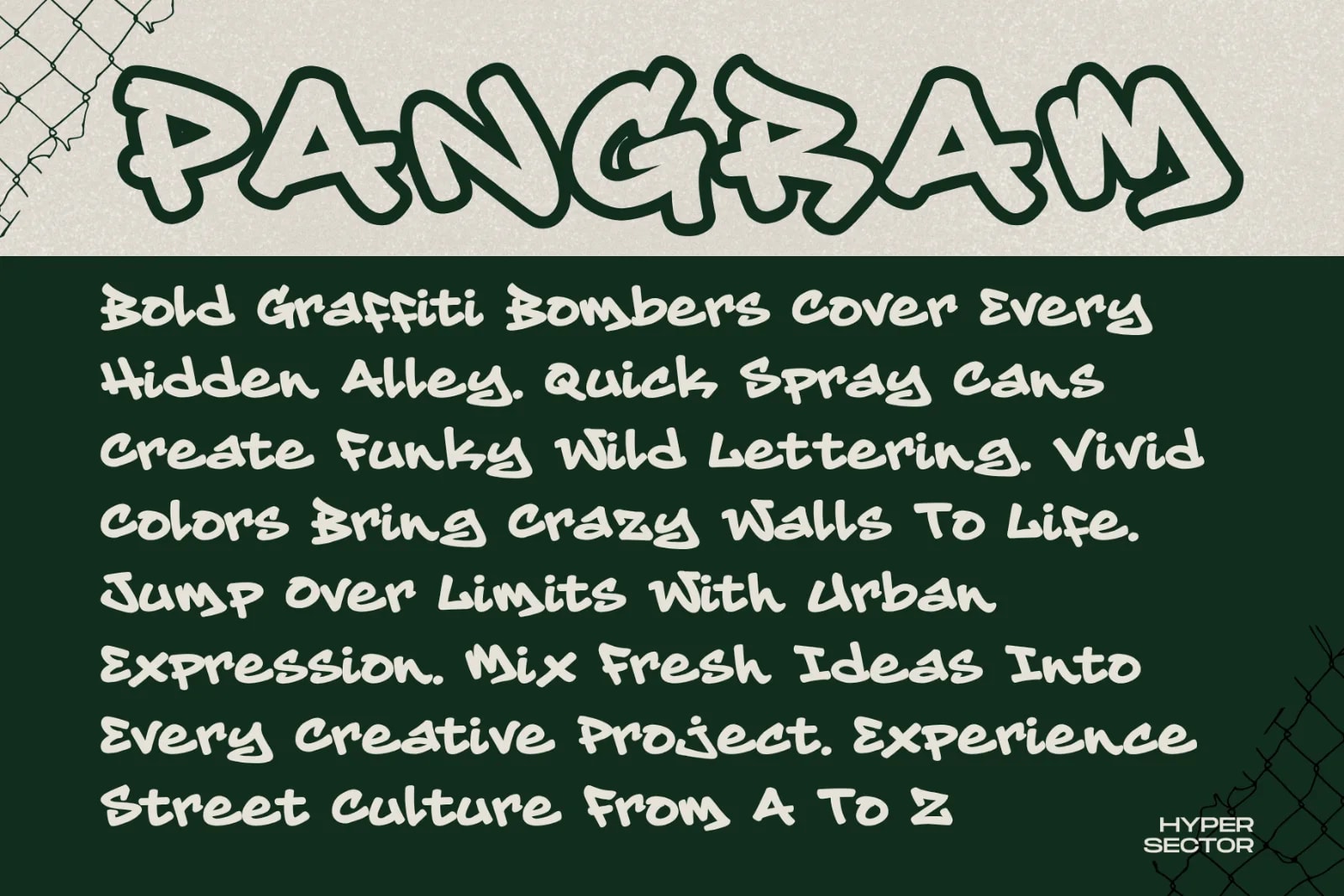 Hyper Sector – Modern Graffiti Font | Urban Street Display Typeface (preview 2 of 6)