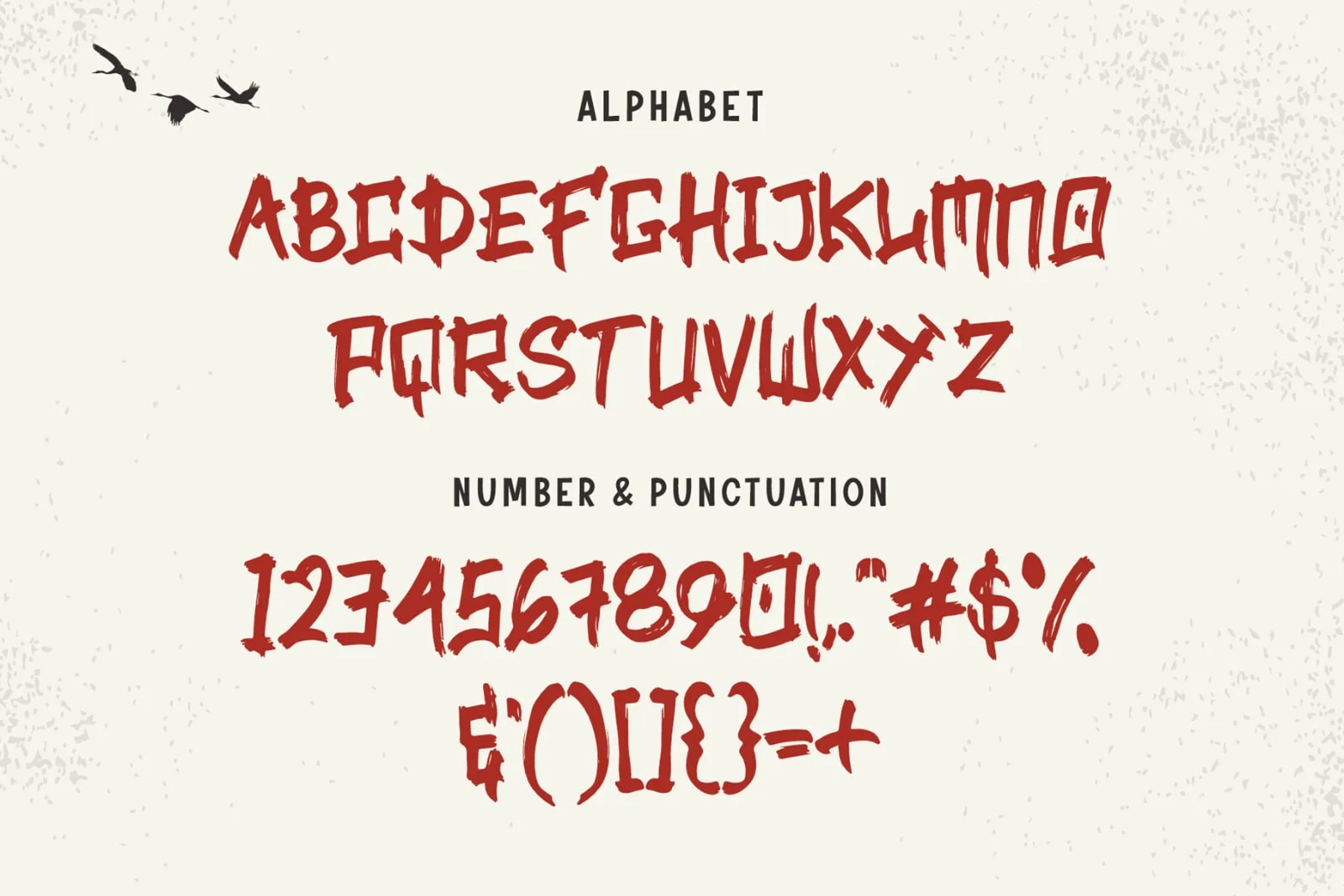 Mokuton – Japanese Handbrush Font (preview 6 of 6)