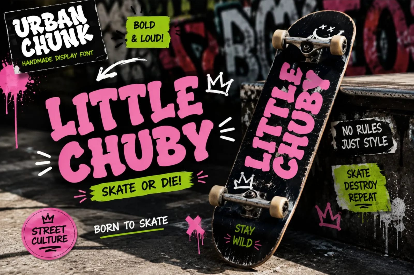 Urban Chunk – Awesome Graffiti Font (preview 3 of 6)