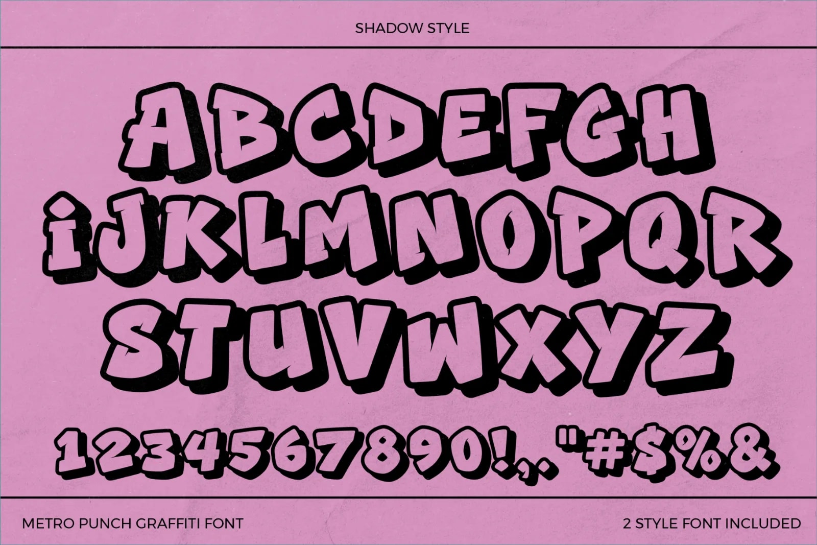Metro Punch – Shadowed Retro Graffiti Font (preview 3 of 6)