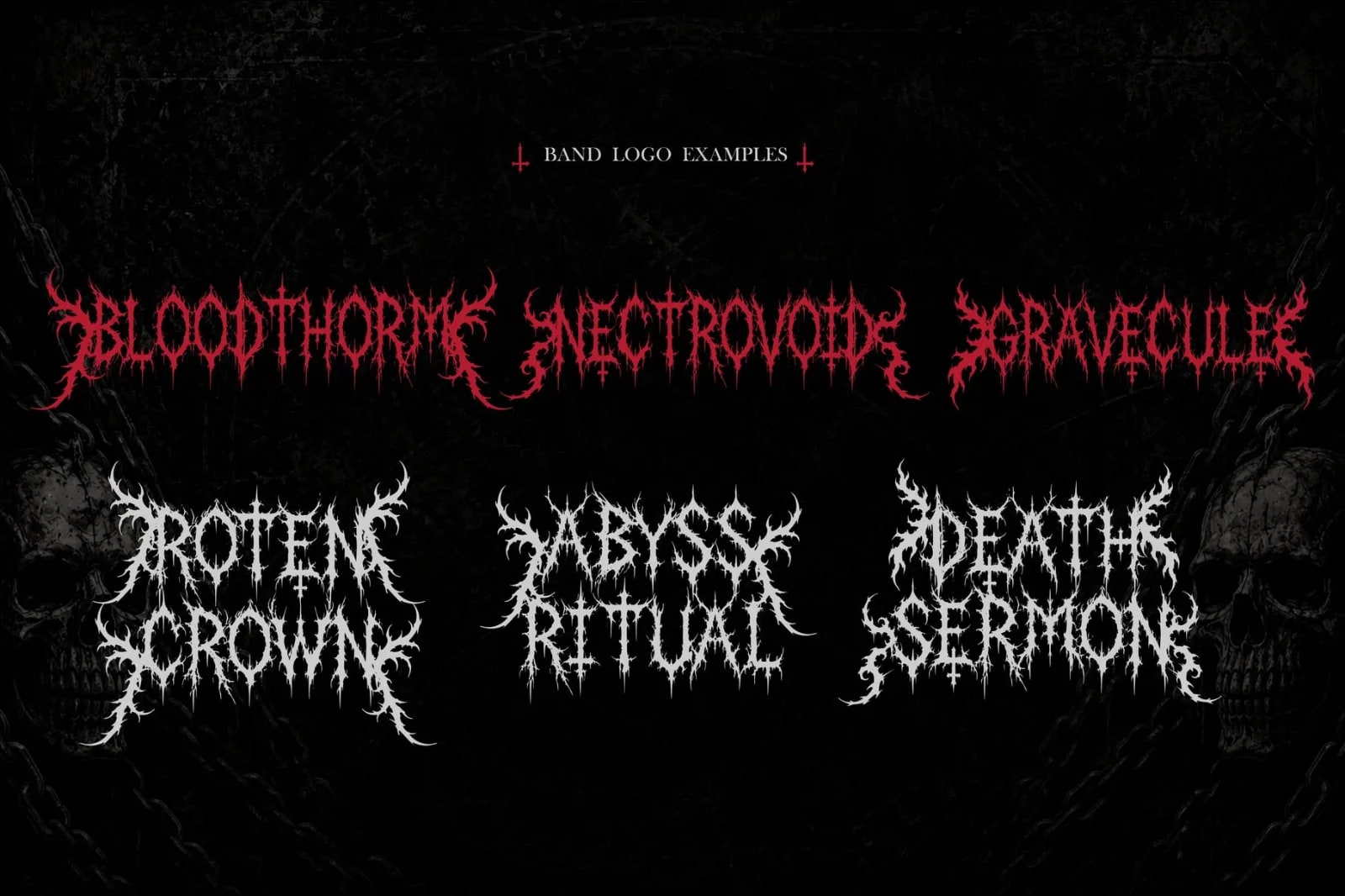 Morbid Spire – Death Metal Font | Brutal Blackletter Display Typeface (preview 4 of 6)