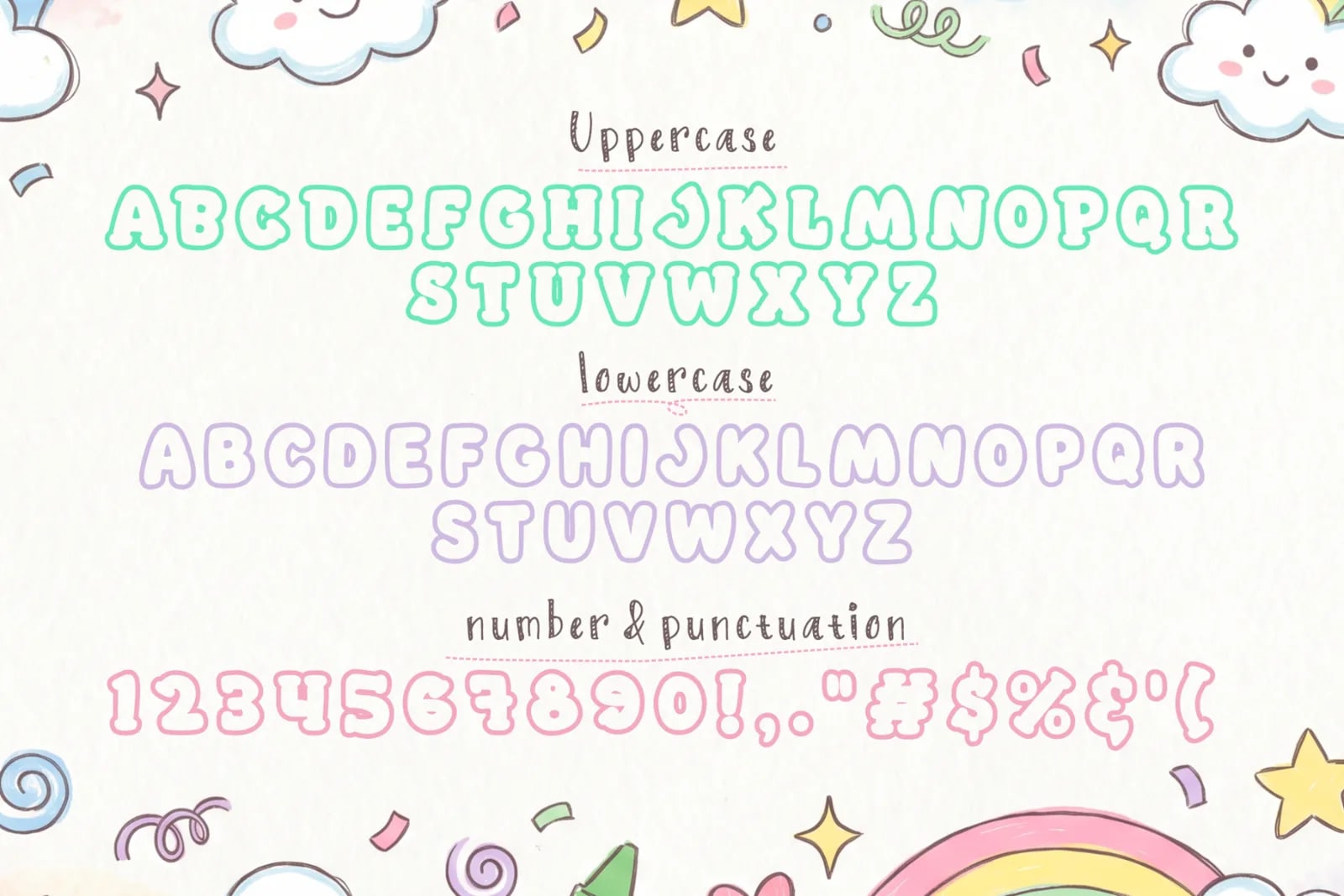Pogo Puff – Cute Rounded Font (preview 3 of 6)