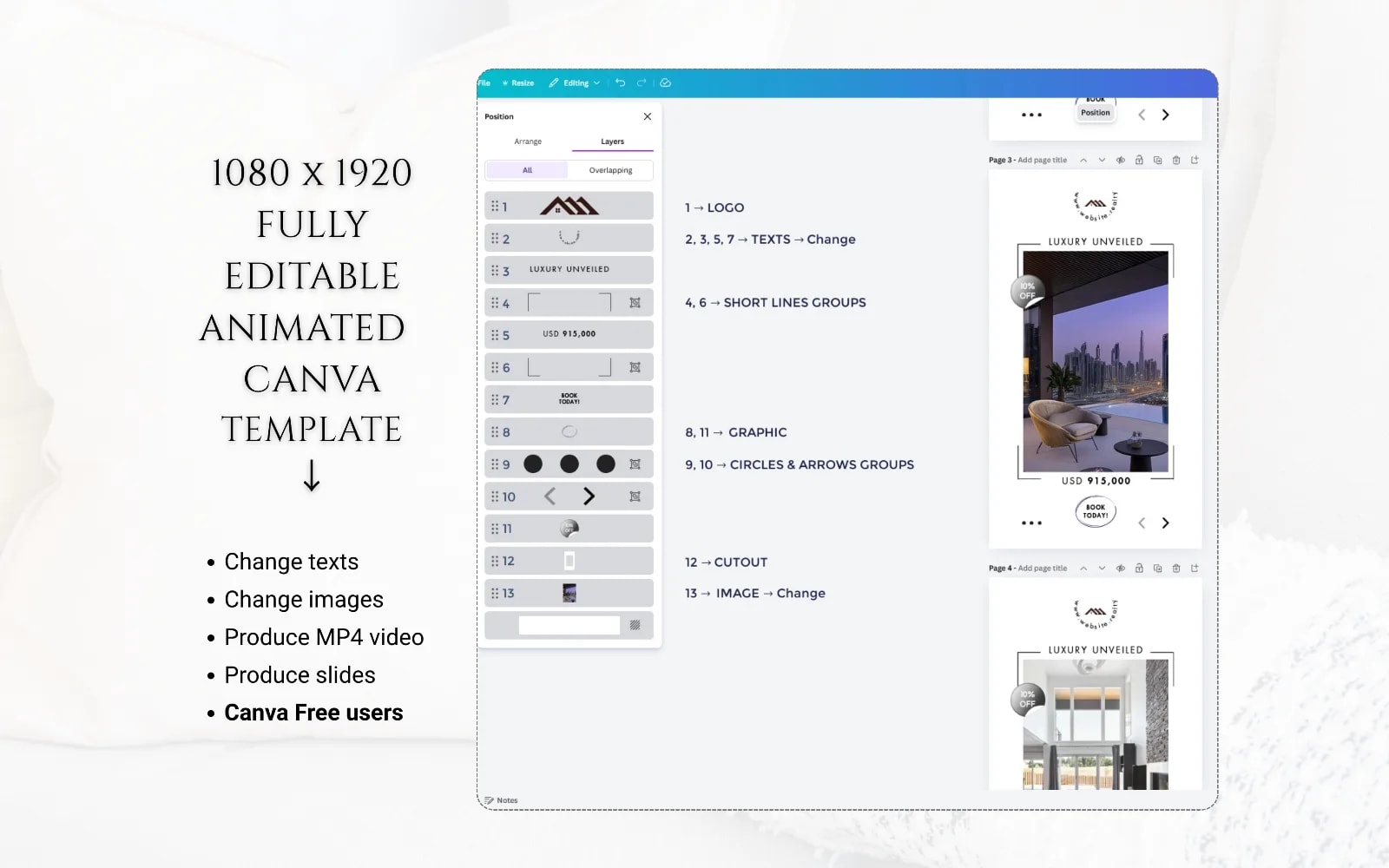 Newly Listed Homes Video Ad - Canva Template (preview 2 of 6)