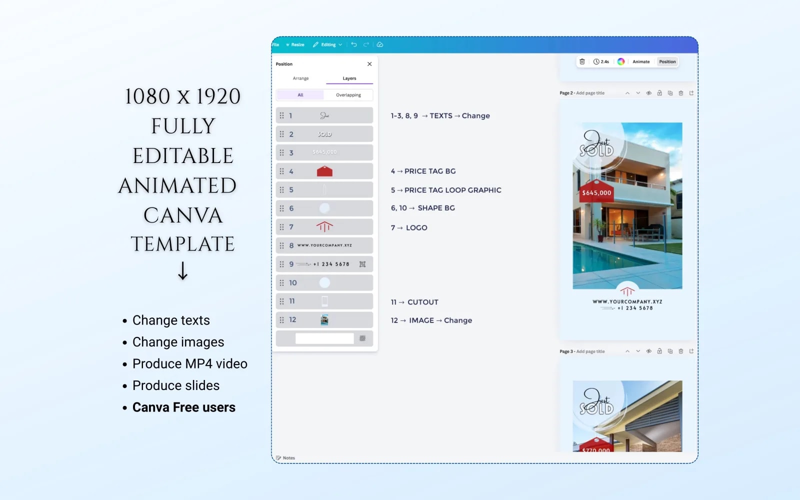 Just Sold MP4 Story Template Canva - Bright Minimalist (preview 2 of 6)