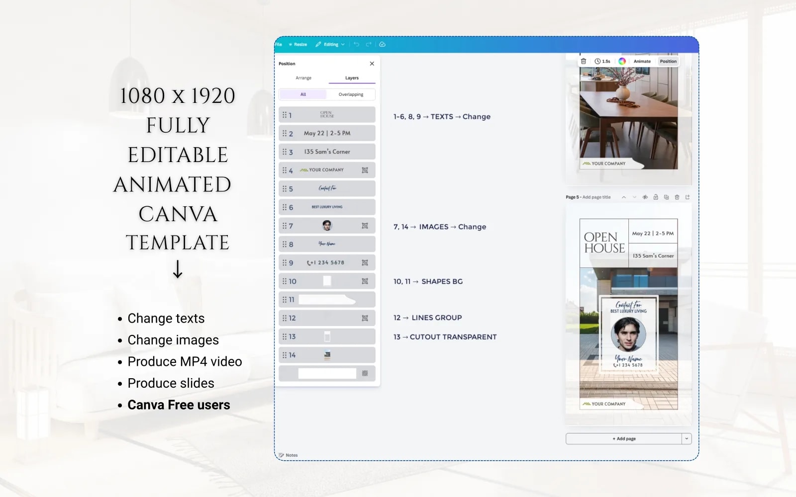 Open House Invitation Video - Canva Real Estate Template (preview 2 of 6)