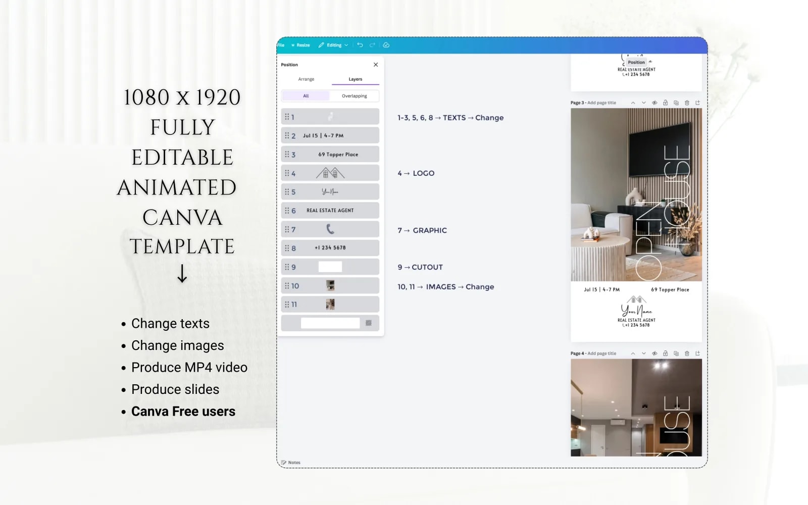 Real Estate Open House Video Ad Template - Canva Editable (preview 2 of 6)