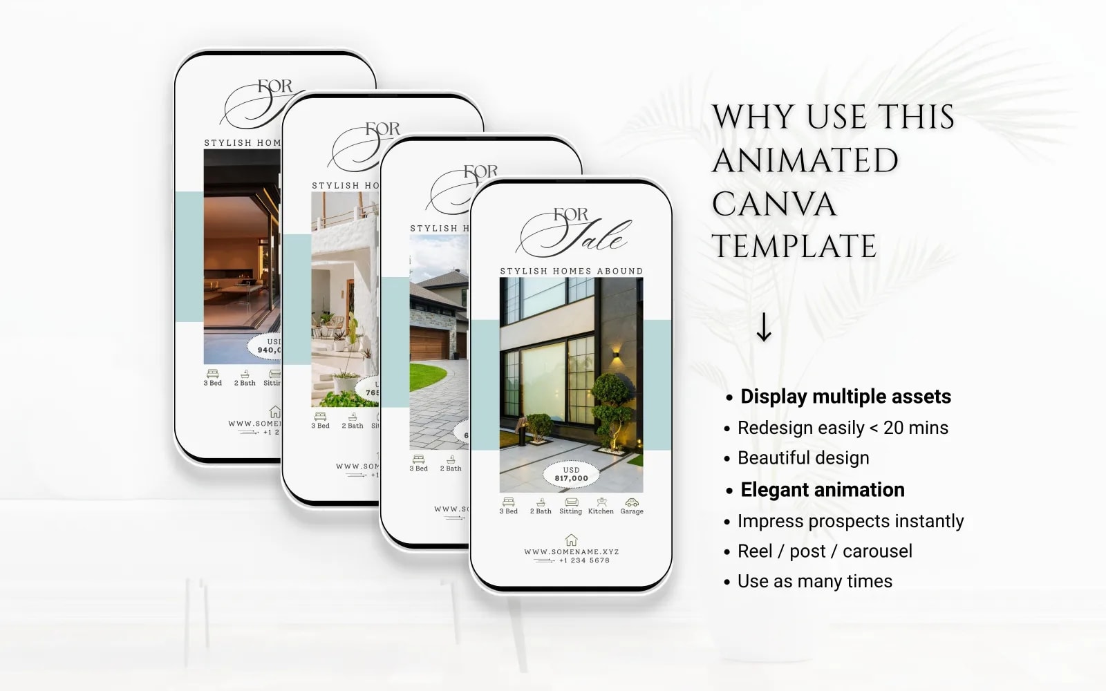Luxury Modern Homes Video Ad Canva Real Estate Template (preview 4 of 6)