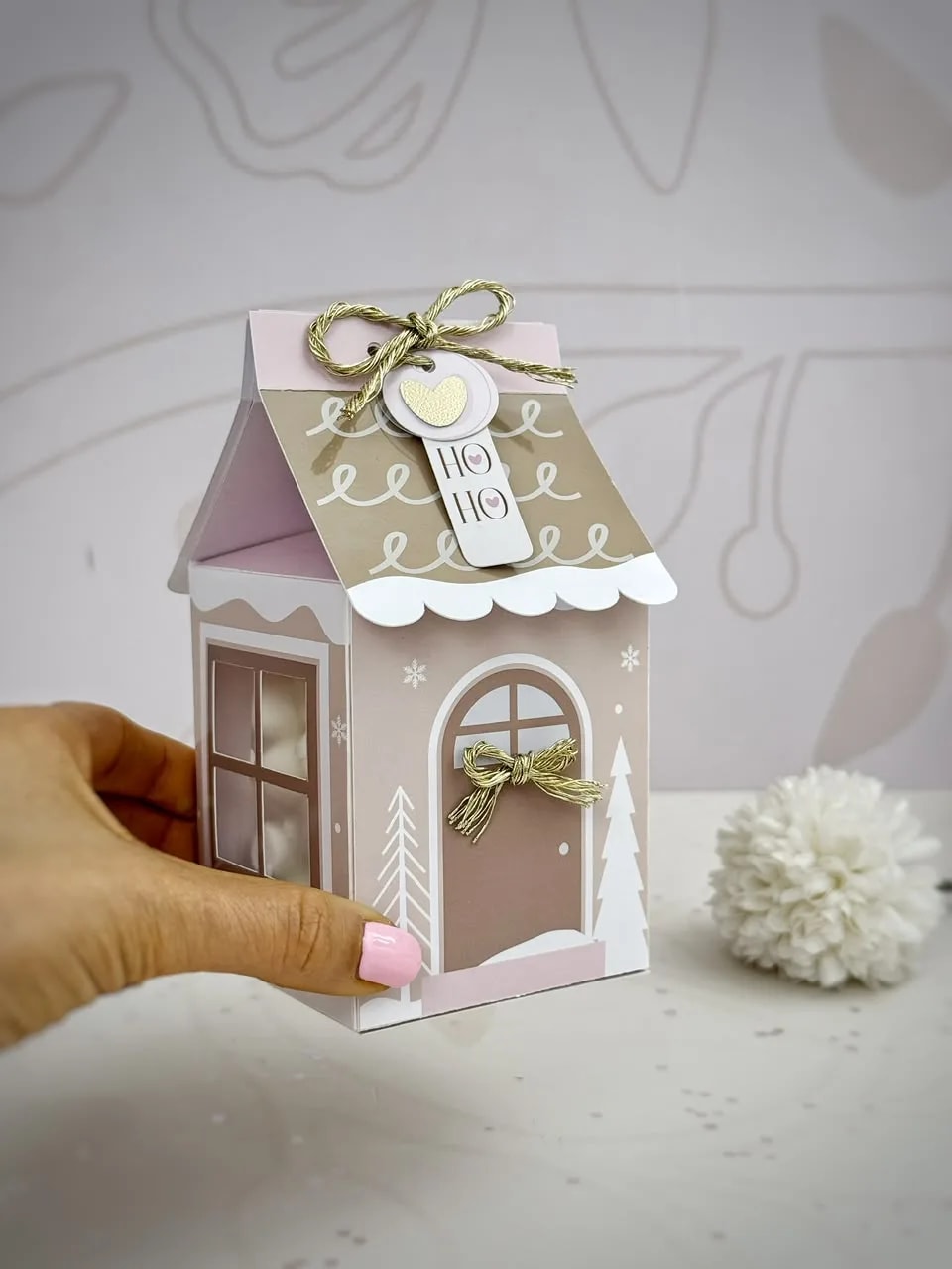 Mini Gingerbread House Christmas Favor Box SVG (preview 4 of 4)