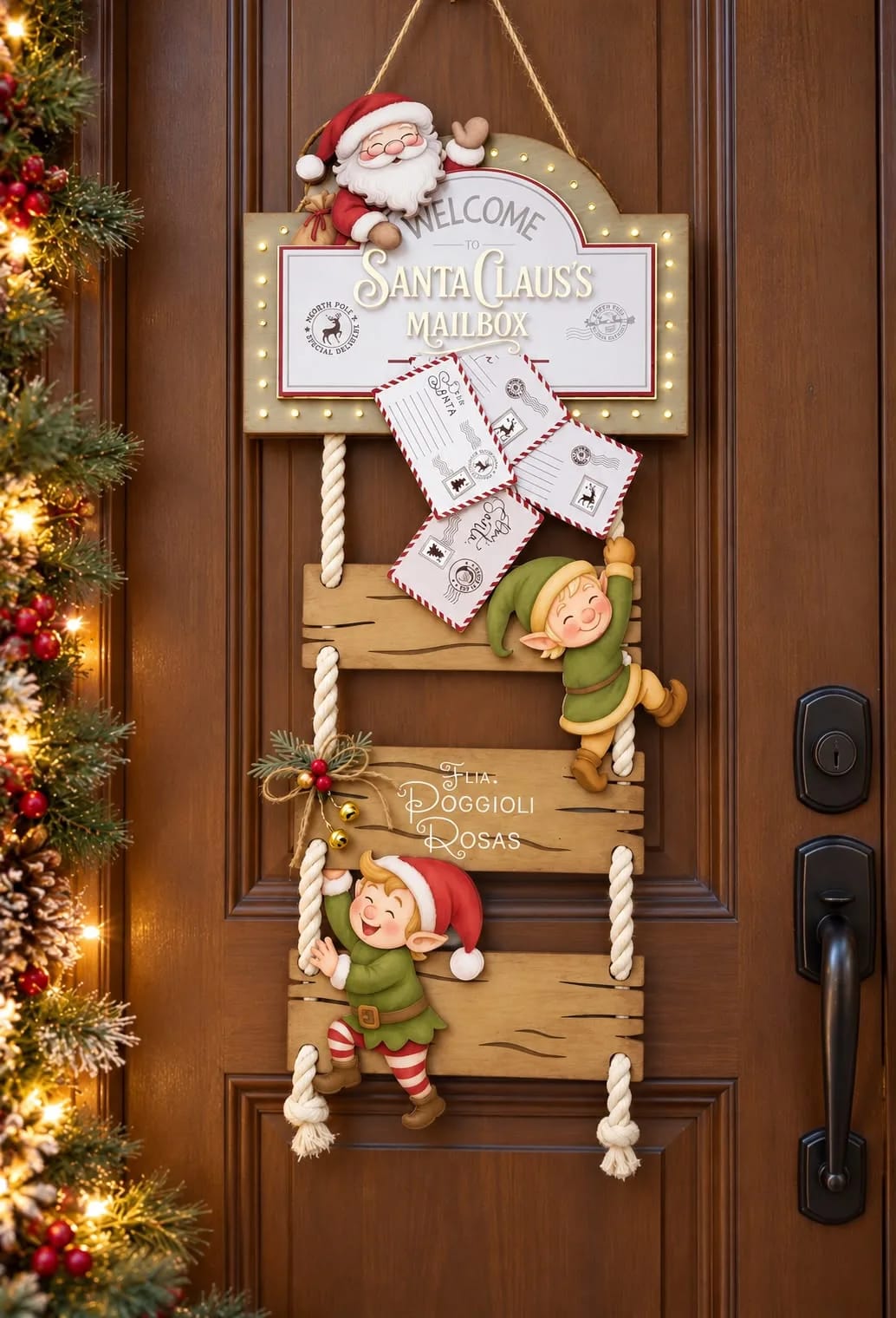 Santa Mailbox Christmas Door Hanger SVG (preview 6 of 6)