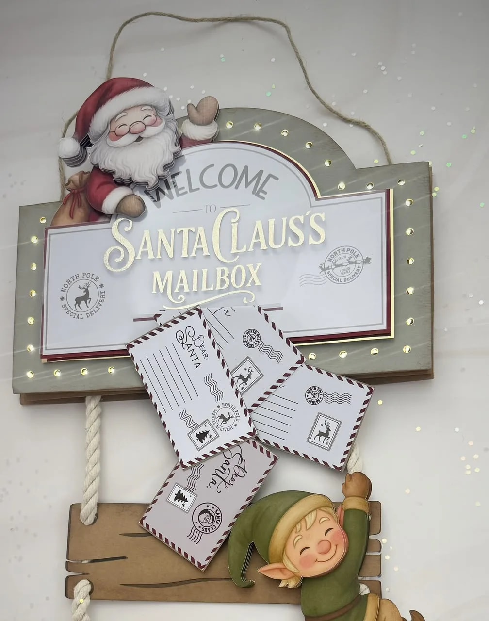 Santa Mailbox Christmas Door Hanger SVG (preview 5 of 6)
