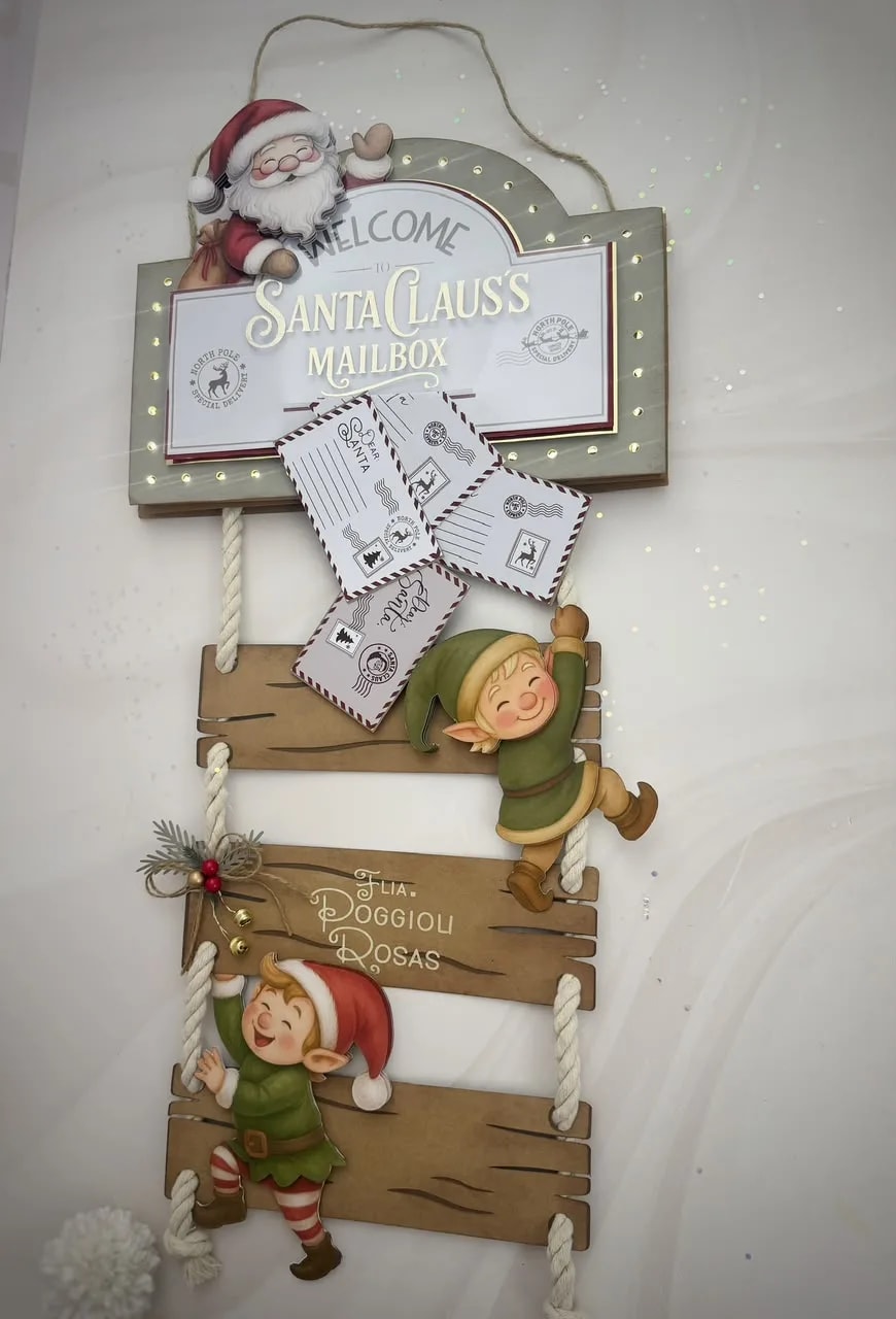 Santa Mailbox Christmas Door Hanger SVG (preview 2 of 6)