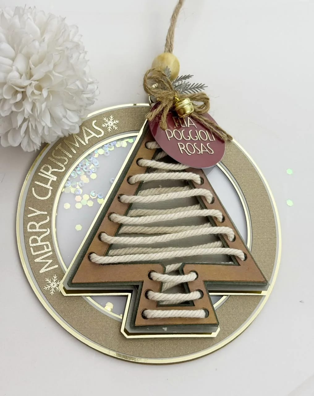 Layered Christmas Tree Ornament SVG + Studio | Paper Craft Cut File (preview 2 of 2)