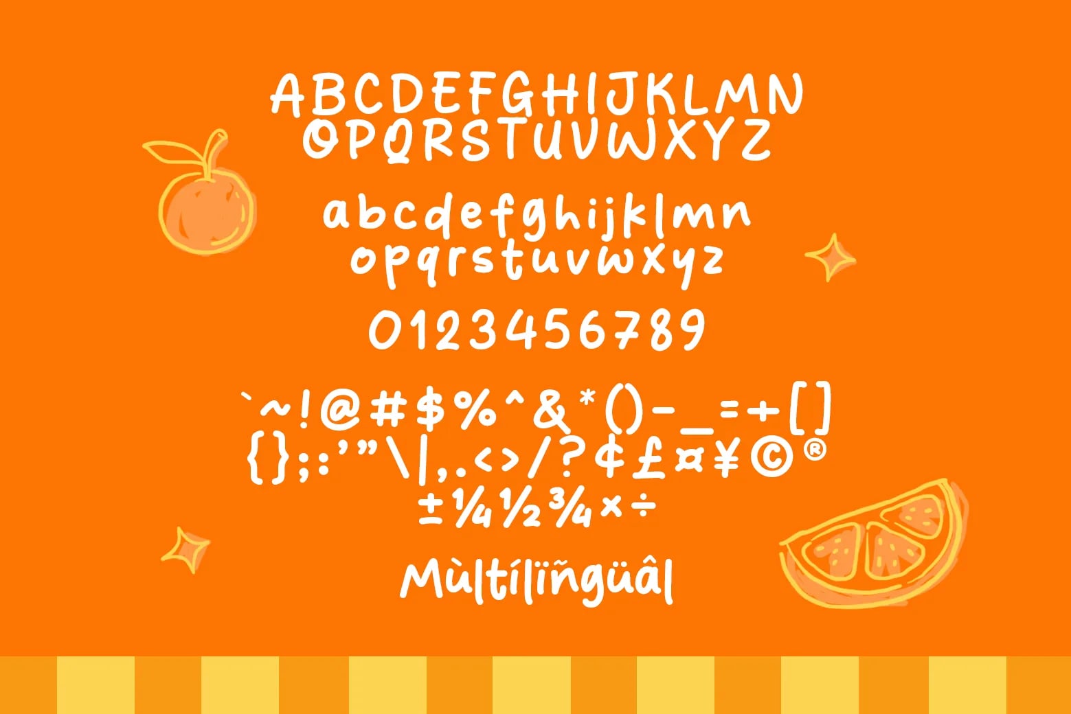 Orange Squishy - A Fun & Cozy Font (preview 6 of 6)
