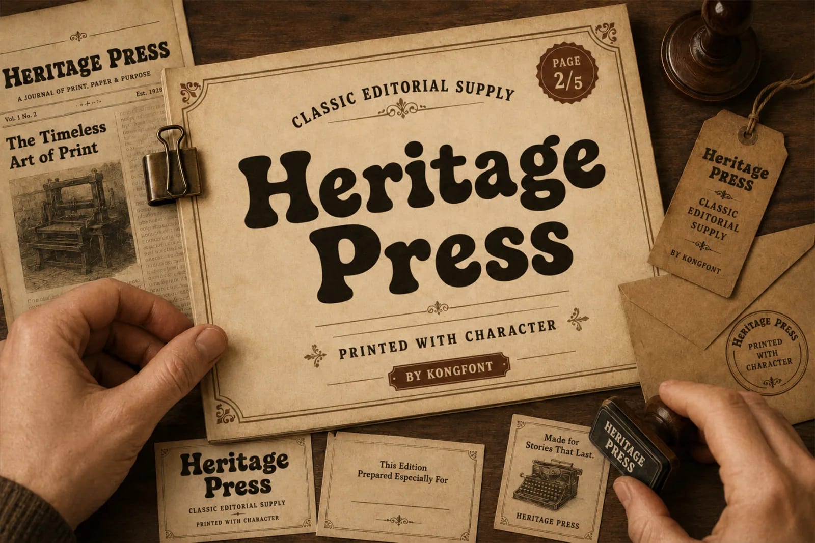 Vintage Gazette – Modern Vintage Retro Display Font (preview 2 of 5)