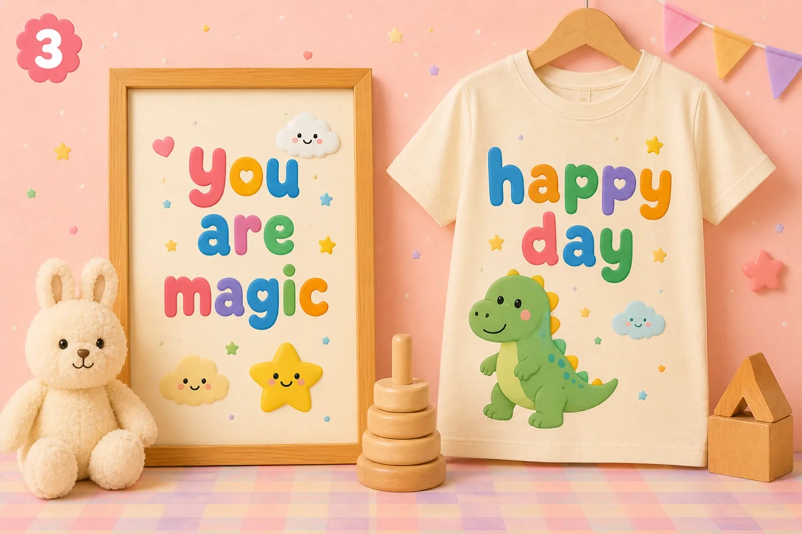 Puff Parade – Cute Bubbly Kids Display Font (preview 3 of 5)