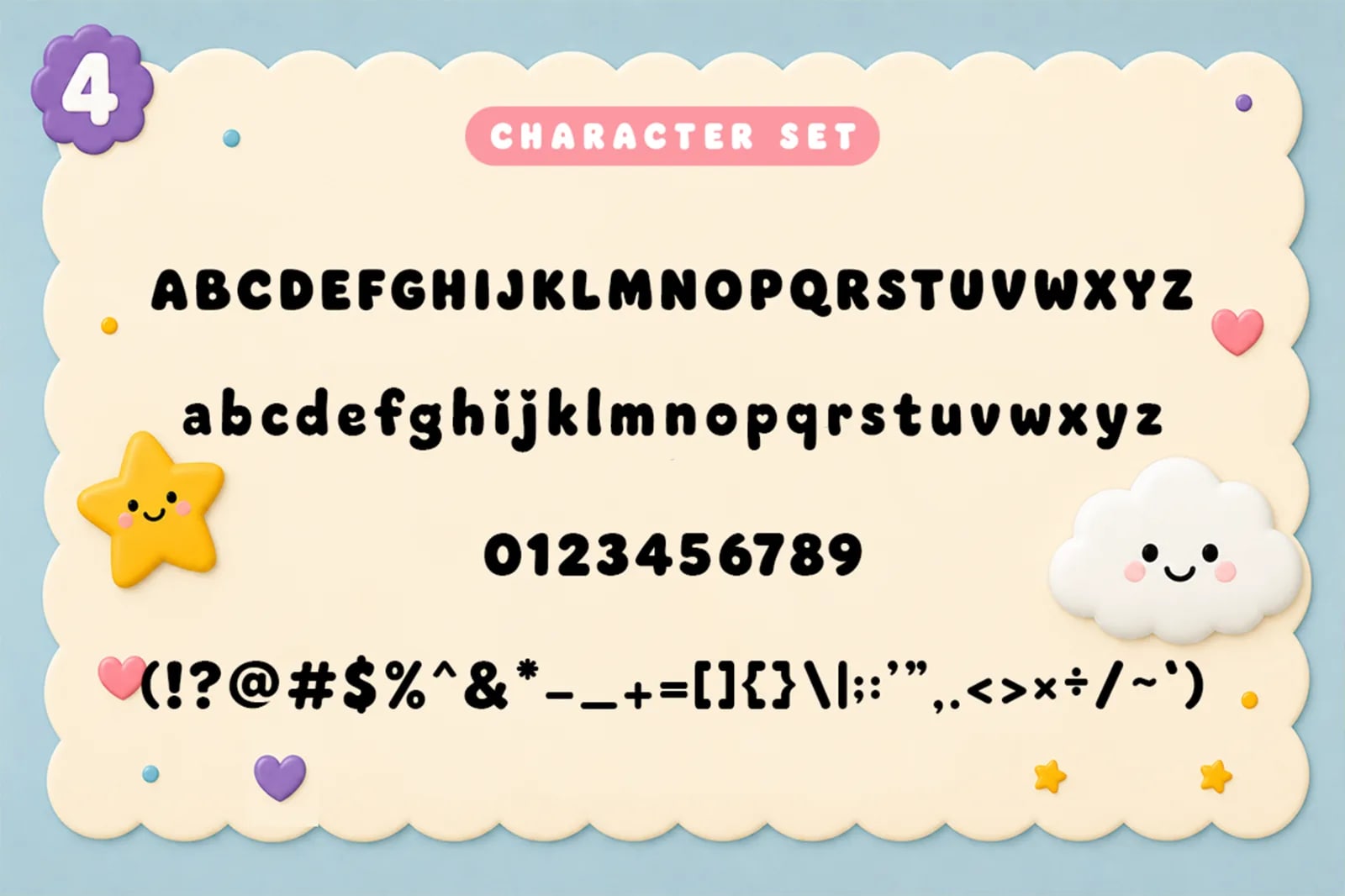 Puff Parade – Cute Bubbly Kids Display Font (preview 4 of 5)