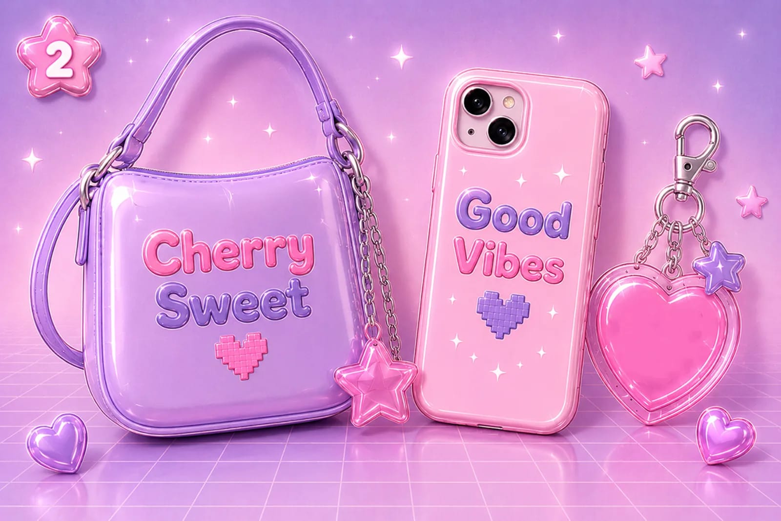 Pixel Kiss – Cute Y2K Bubble Display Font (preview 2 of 5)