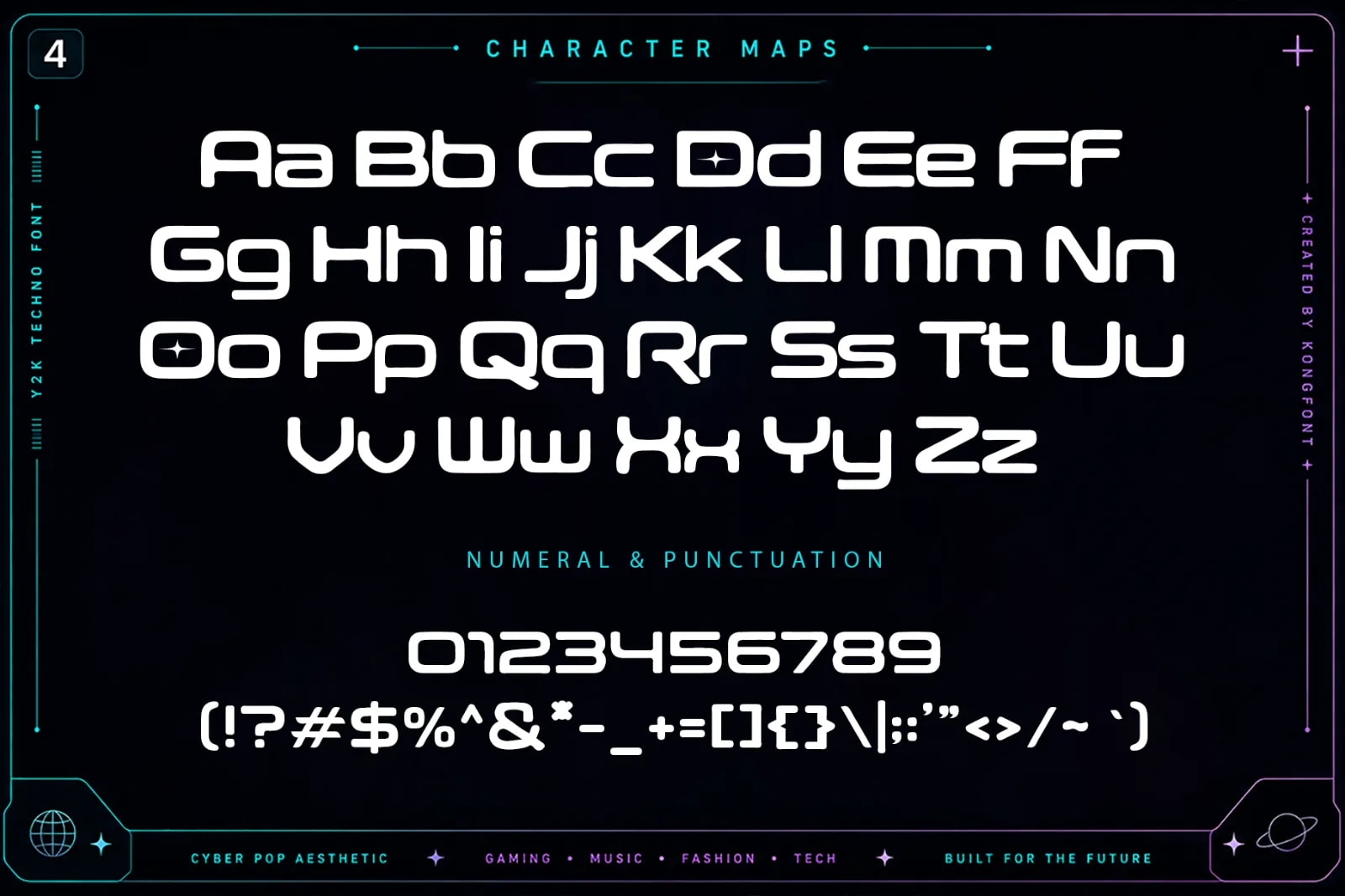 Orbit Crush – Modern Y2K Techno Display Font (preview 4 of 5)