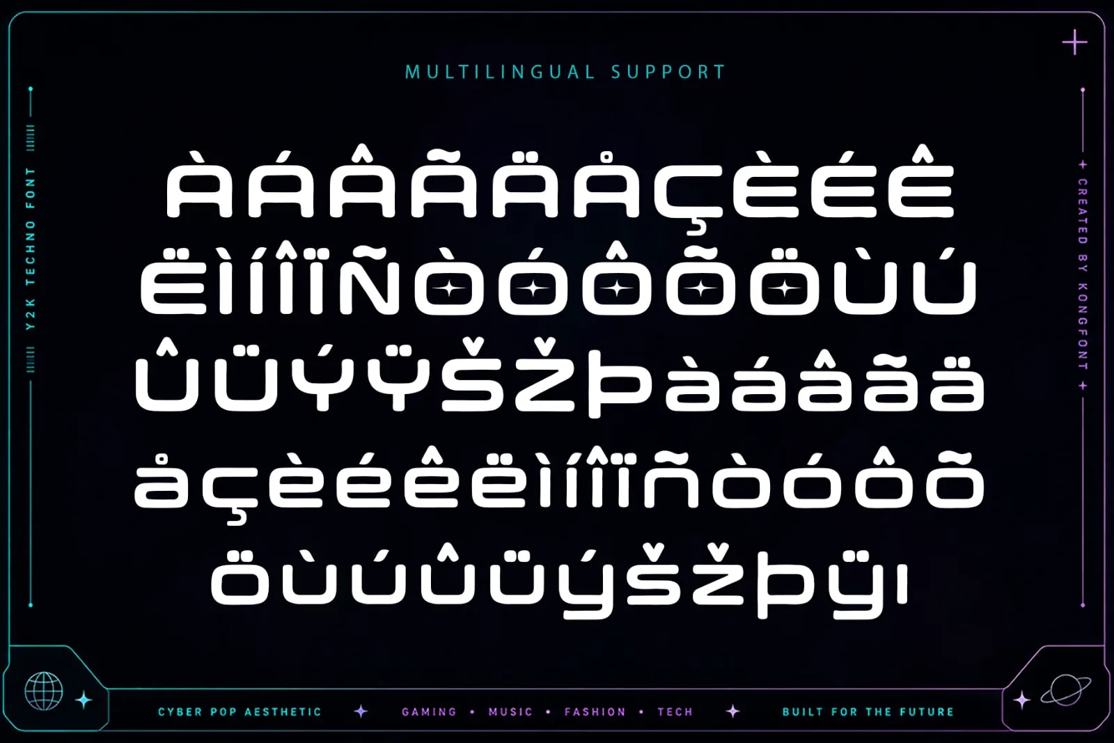 Orbit Crush – Modern Y2K Techno Display Font (preview 5 of 5)