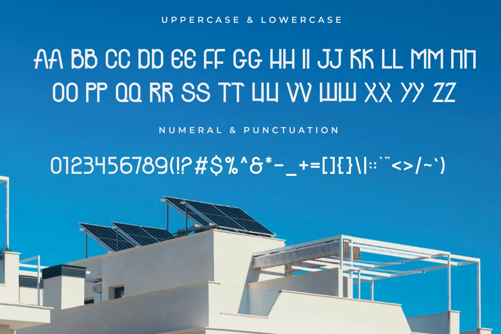 Zafflo – Modern Geometric Display Font (preview 4 of 5)