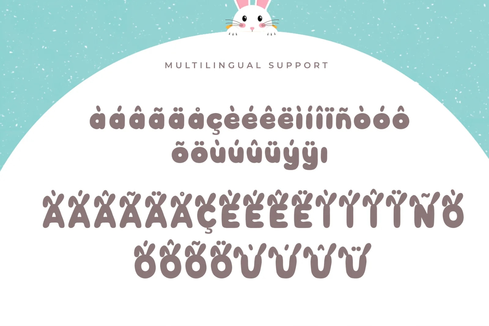 Bunny Gloff – Modern Kids Rounded Display Font (preview 5 of 5)