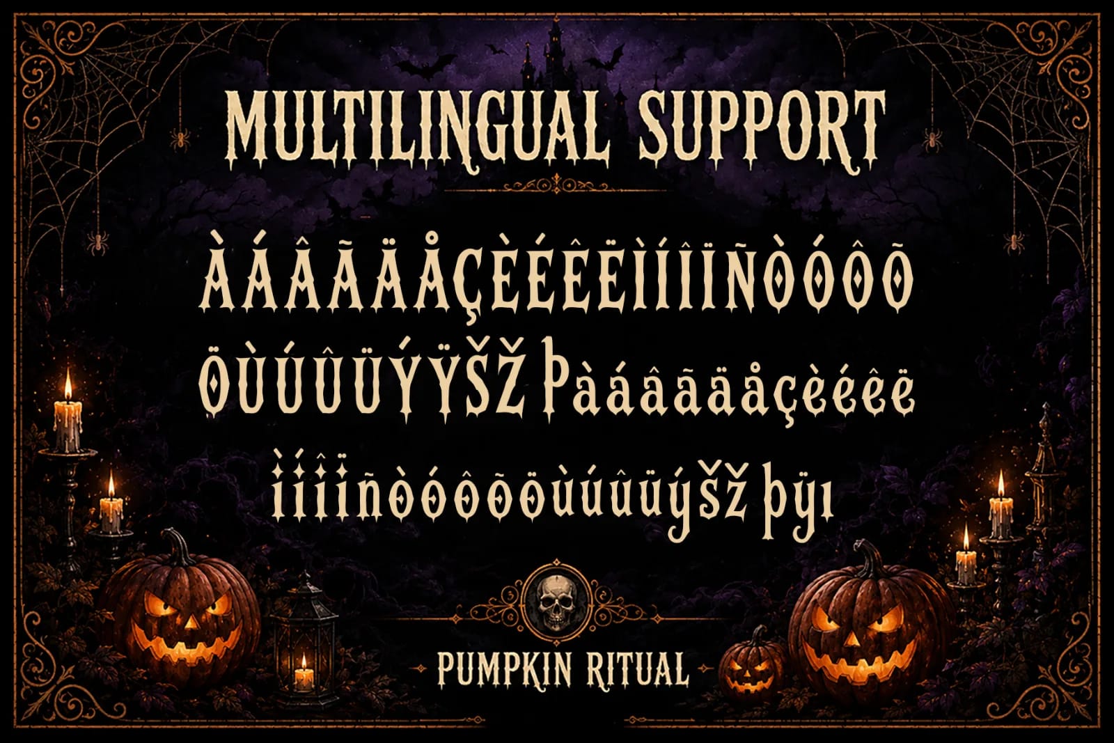 Pumpkin Ritual – Modern Halloween Horror Display Font (preview 5 of 5)