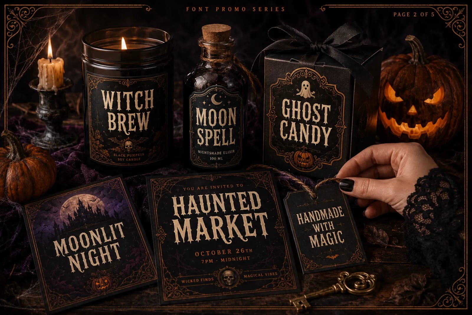 Pumpkin Ritual – Modern Halloween Horror Display Font (preview 3 of 5)